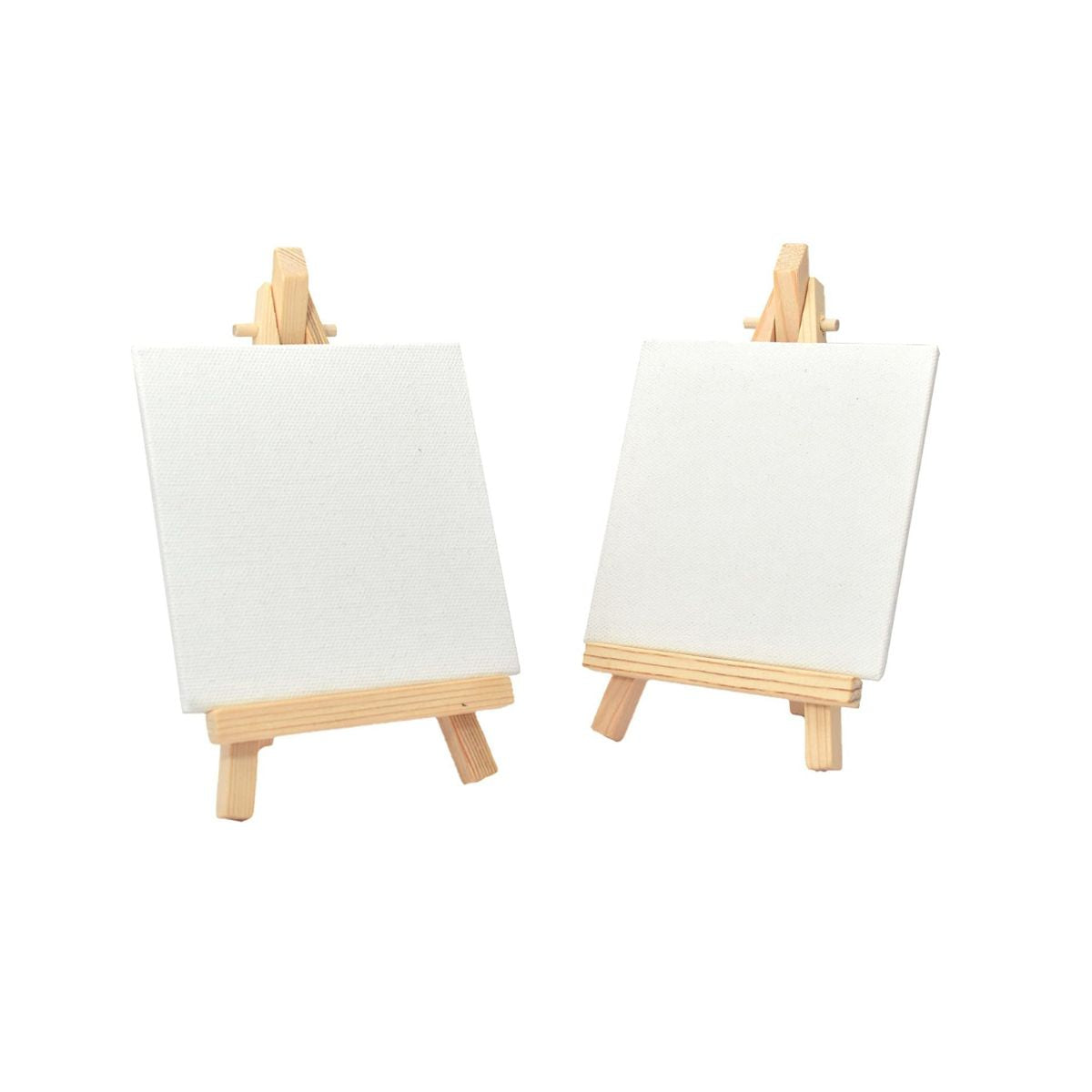 Qatalitic Mini Display Easel with Canvas Board 10x10cm Pack of 2pc