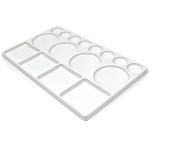 Qatalitic Rectangle Plastic Painting Palette with 16 Well | from Beginners to Professional, Use for DIY Art & Crafts, Paintings and Project Making