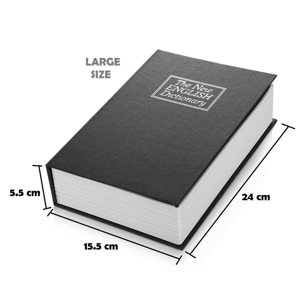 Hidden Secret Book Safe Vault Box Jewelry Locker with 2 Keys, 24 x 15.5 x 5.5 cm, Multicolour (Large)