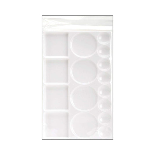 Qatalitic Rectangle Plastic Painting Palette with 16 Well