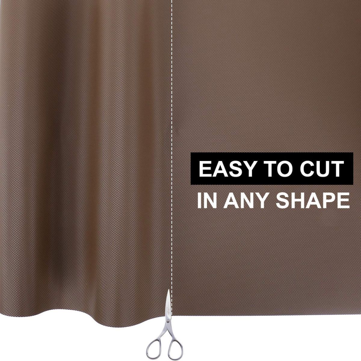 EVA Anti Slip Mat/Sheet for Fridge, Bathroom, Kitchen, Drawer, Shelf Liner, 45 cm X 1.5 m Coffee Brown