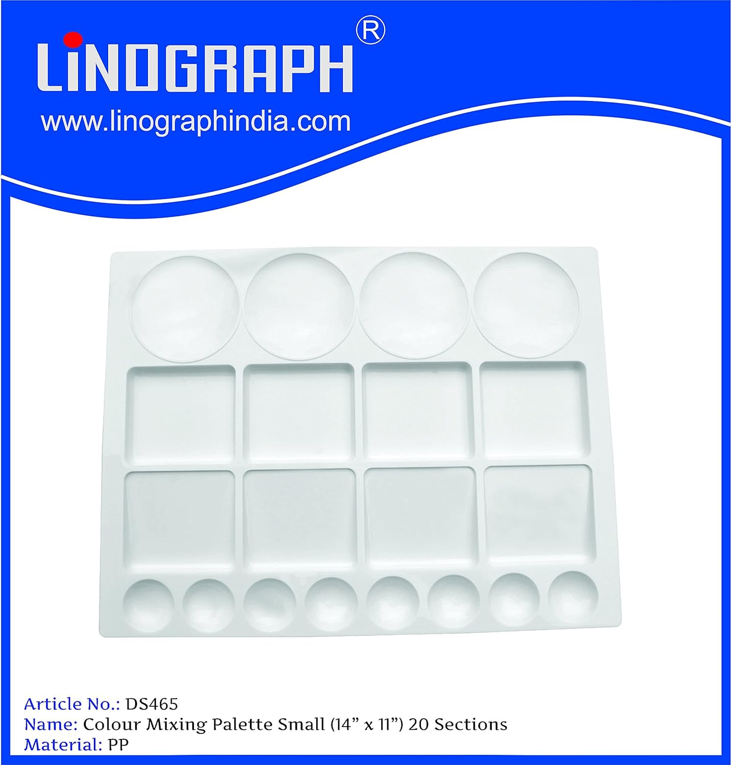 Qatalitic Color Mixing Palette (14" x 11") 20 Sections