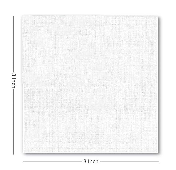 Qatalitic Set of 6 pc. 3 x 3 inch Canvas Board, 100% Cotton, Acid Free, Blank White Mini Canvases for Oil, Acrylic & Watercolour Paint