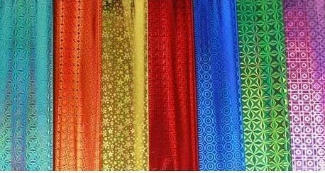 Qatalitic Pack of 25 Multicolour Holographic Metallic Gift Wrapping Sheets, 65cm X 45cm