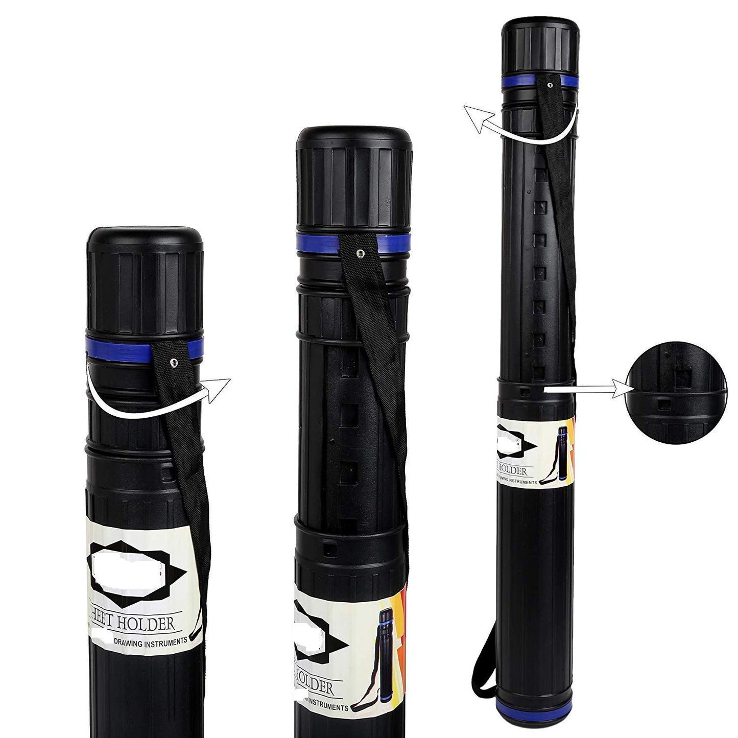 Qatalitic Drawing Sheet Holder/Sheet Container/Drafting Tube/Roll Pack – for Engineering Student, Artist, Architect - for Artworks, Blueprints, Posters and Scrolls