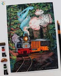 Qatalitic  Artists Gold Taklon Set of 10 Brushes for Acrylics, Oil and Watercolour.