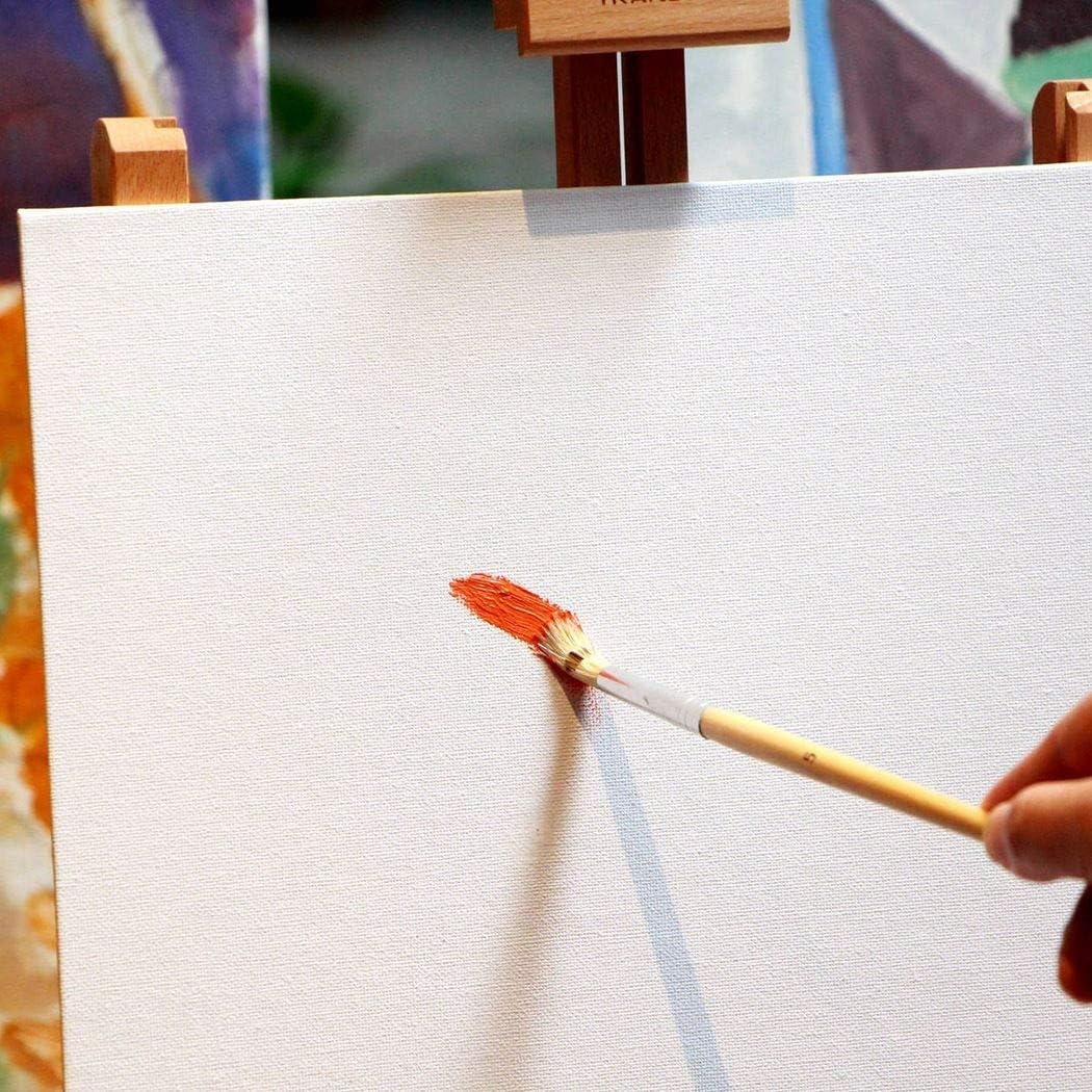 Qatalitic Set of 3 pc. 8 x 8 inch Canvas Board, 100% Cotton, Acid Free, Blank White Mini Canvases for Oil, Acrylic & Watercolour Paint