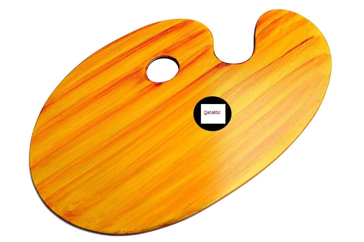 Qatalitic Wooden Painting Palette | Wooden Palettes for Mixing & Blending Colours | from Beginners to Professional Use for DIY Art & Crafts Paintings and Project Making