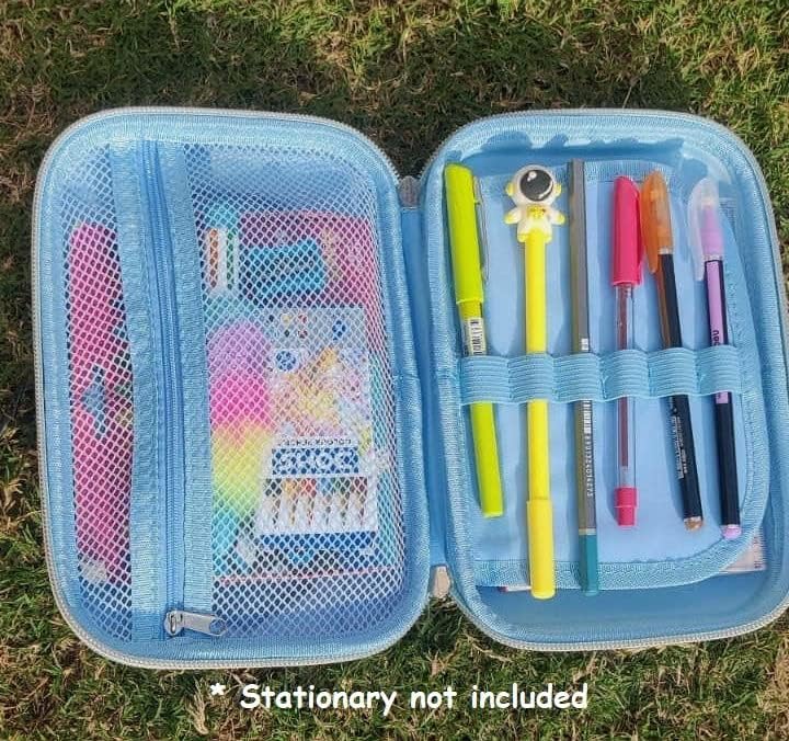 Qatalitic Big Size EVA 3D Cover Pencil Case, Large Capacity (Captian America) Pencil Case with Compartments, School Pouch Organizer for Students, Stylish Pen Holder Pouch, Art Pencil Box (Blue)