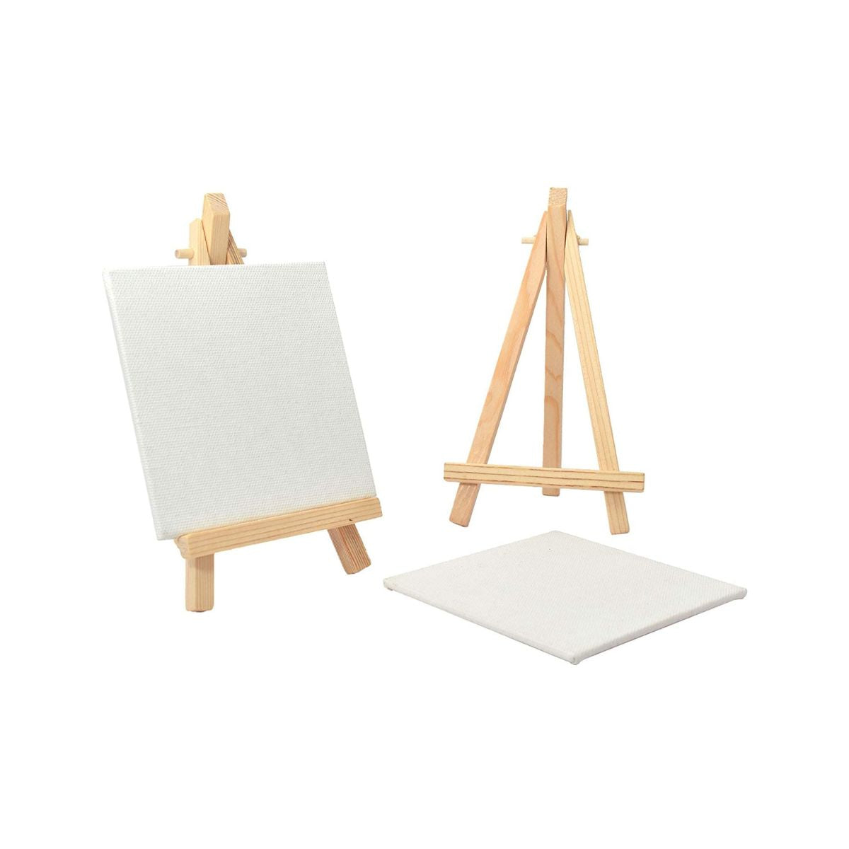 Qatalitic Mini Display Easel with Canvas Board 10x10cm Pack of 2pc