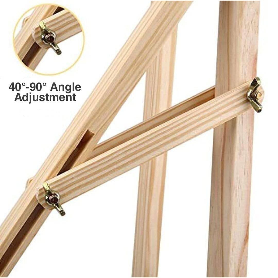 Qatalitic 5 Feet Premium Wooden Painting Easel Stand, Foldable & Adjustable, Perfect for Canvas Painting, Drawing, Wedding Signs, Posters, Displays & Advertisements