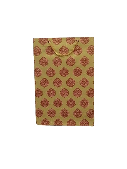 Qatalitic Designer Gift Paper Bags (Pack of 5), Size (13 x 8.8 x 3 inches) Goodie Bags for Return Gifts, Carry Bags for Presents, Weddings, Birthday, and Corporate Events, 200 GSM Thickness