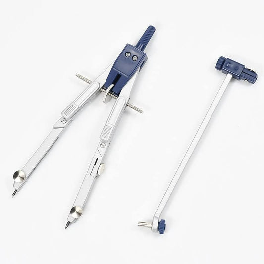 Qatalitic Set of 4 Centre Wheel Compass, with Extention Bar, Centre Wheel Compass Used in Schools and College, for Geometrical Measurement, Mathematical Drawing and Engineering Drawing