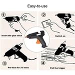 Qatalitic Professional Heavy Duty Fast Heating 40W Hot Melt Glue Gun with 5 free gluesticks for Effortless Crafting & DIY Purpose - Easy To Use Glue Gun