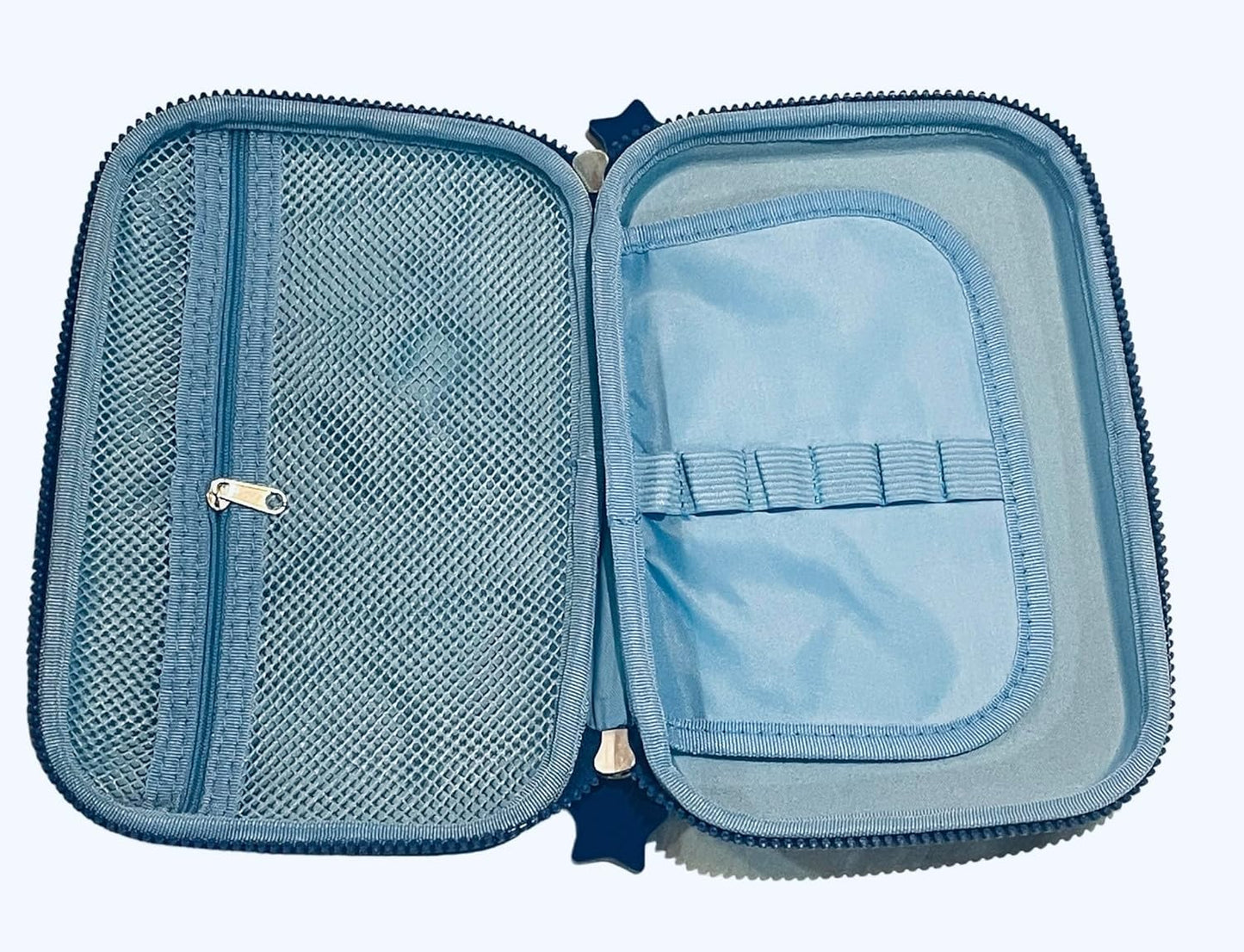 Qatalitic Big Size EVA 3D Cover Pencil Case, Large Capacity (Captian America) Pencil Case with Compartments, School Pouch Organizer for Students, Stylish Pen Holder Pouch, Art Pencil Box (Blue)