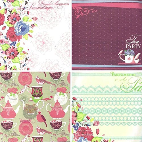 Qatalitic Set of 24 Thick Pattern Design Printed Papers and 3 Die Cut Sheets for Art n Craft, Size: 12 x 12 inch (Fresh Series)