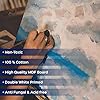Qatalitic Set of 6 pc. 3 x 3 inch Canvas Board, 100% Cotton, Acid Free, Blank White Mini Canvases for Oil, Acrylic & Watercolour Paint