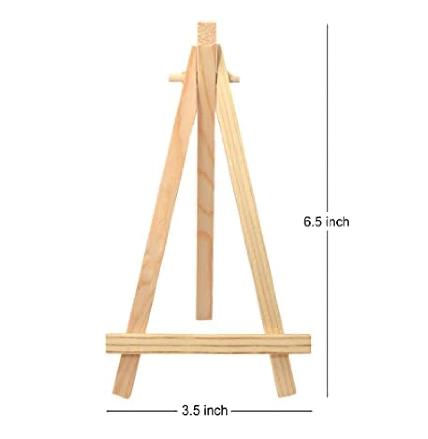 Qatalitic Display Easel, Set of 2 pcs with 10 x 10 cm Canvas Board, for Acrylic and Watercolour Painting or Office Desk Decor