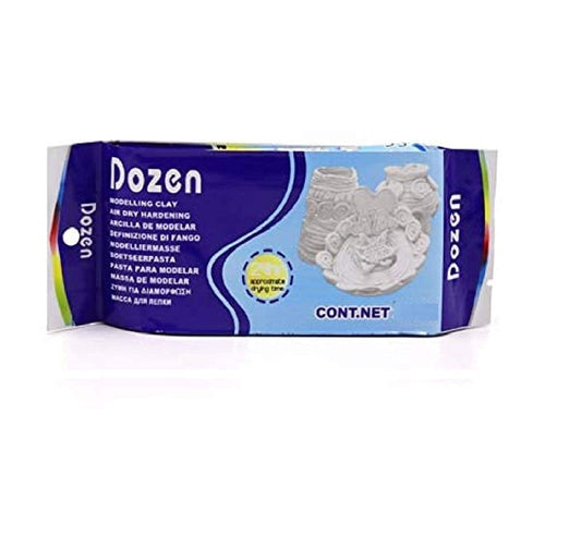 Qatalic Natural Air-Dry Clay, White,All-Purpose Modeling Clay for Sculpting, Hand Modeling and Throwing, Non-Toxic Ceramic Art Class, Handicraft Making, Gifts for Children (250 Gm)