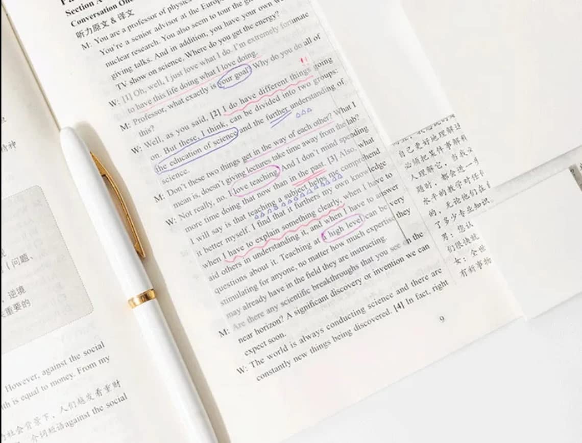 Qatalitic Transparent Sticky Notes (100 Sheets) - 3 x 3 inch, Clear Sticky Notes Waterproof Self-Adhesive Removable, Perfect for Reminders, Books Annotation and for School & Office