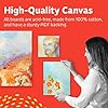 Qatalitic Set of 6 pc. 5 x 7 inch Canvas Board, 100% Cotton, Acid Free, Blank White 4mm Thickness Canvases for Oil, Acrylic & Watercolour Paint