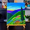 Qatalitic Set of 6 pc. 3 x 3 inch Canvas Board, 100% Cotton, Acid Free, Blank White Mini Canvases for Oil, Acrylic & Watercolour Paint