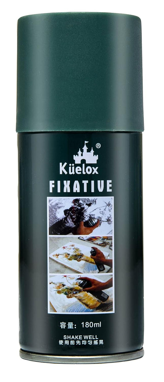 180ml Kuelox Fixative Spray clear  For Sketch/Gouache Spray, used on pencil, charcoal and pastel drawings.