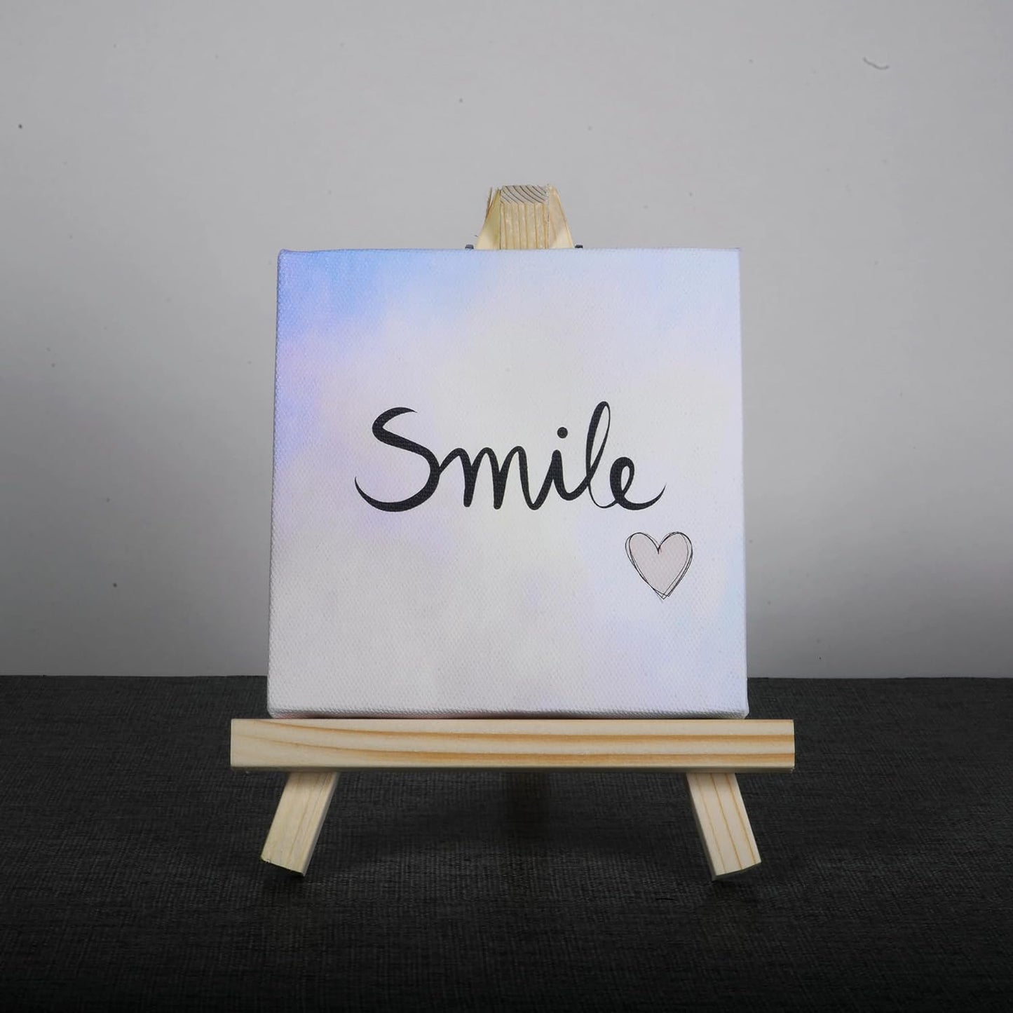 Qatalitic Display Easel, Set of 2 pcs with 10 x 10 cm Canvas Board, for Acrylic and Watercolour Painting or Office Desk Decor