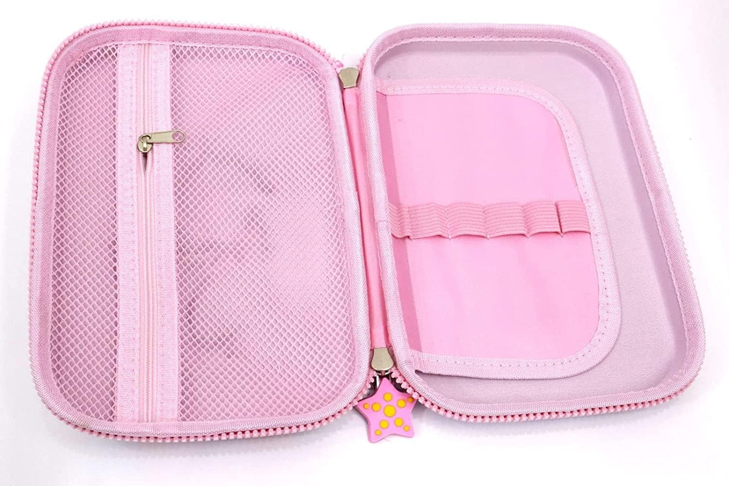 Qatalitic Big Size EVA 3D Cover Pencil Case, Large Capacity (Mini Unicorn) Pencil Case with Compartments, School Pouch Organizer for Students, Stylish Pen Holder Pouch, Art Pencil Box (Pink)