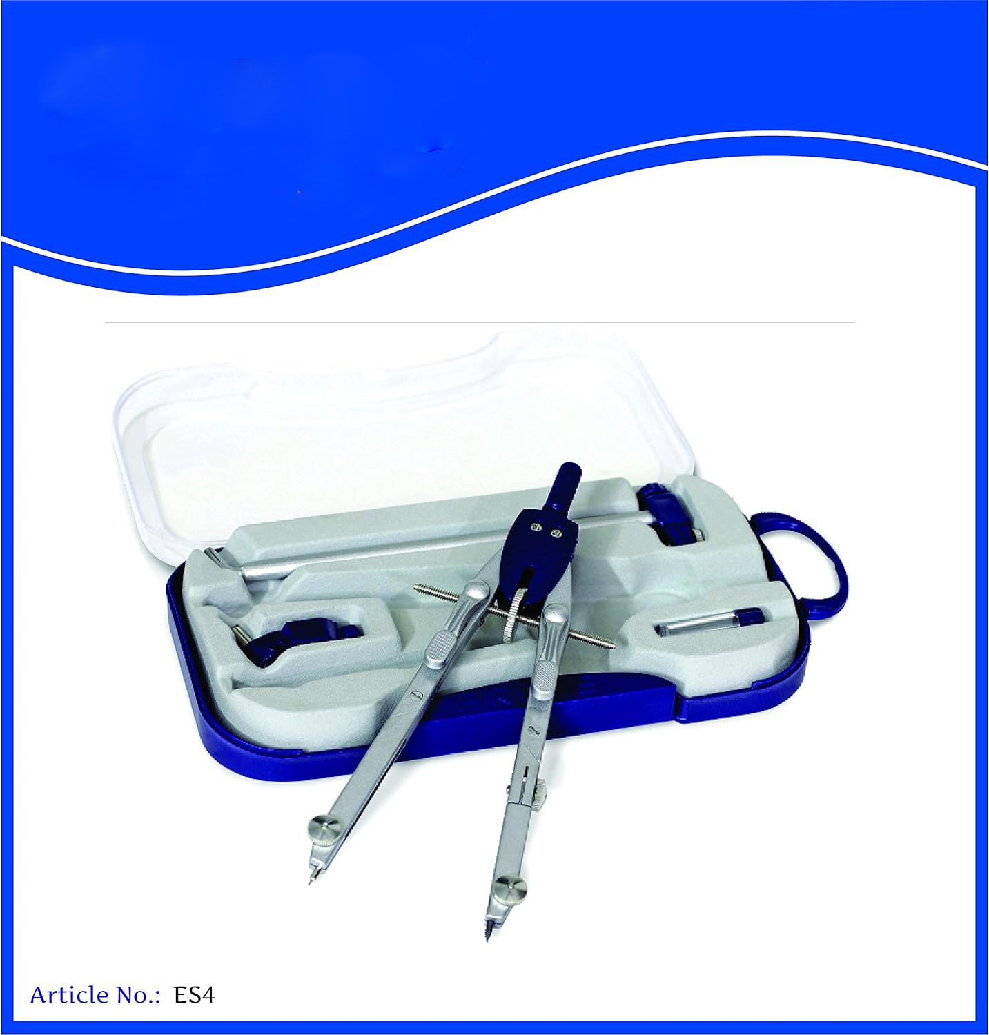 Qatalitic Set of 4 Centre Wheel Compass, with Extention Bar, Centre Wheel Compass Used in Schools and College, for Geometrical Measurement, Mathematical Drawing and Engineering Drawing