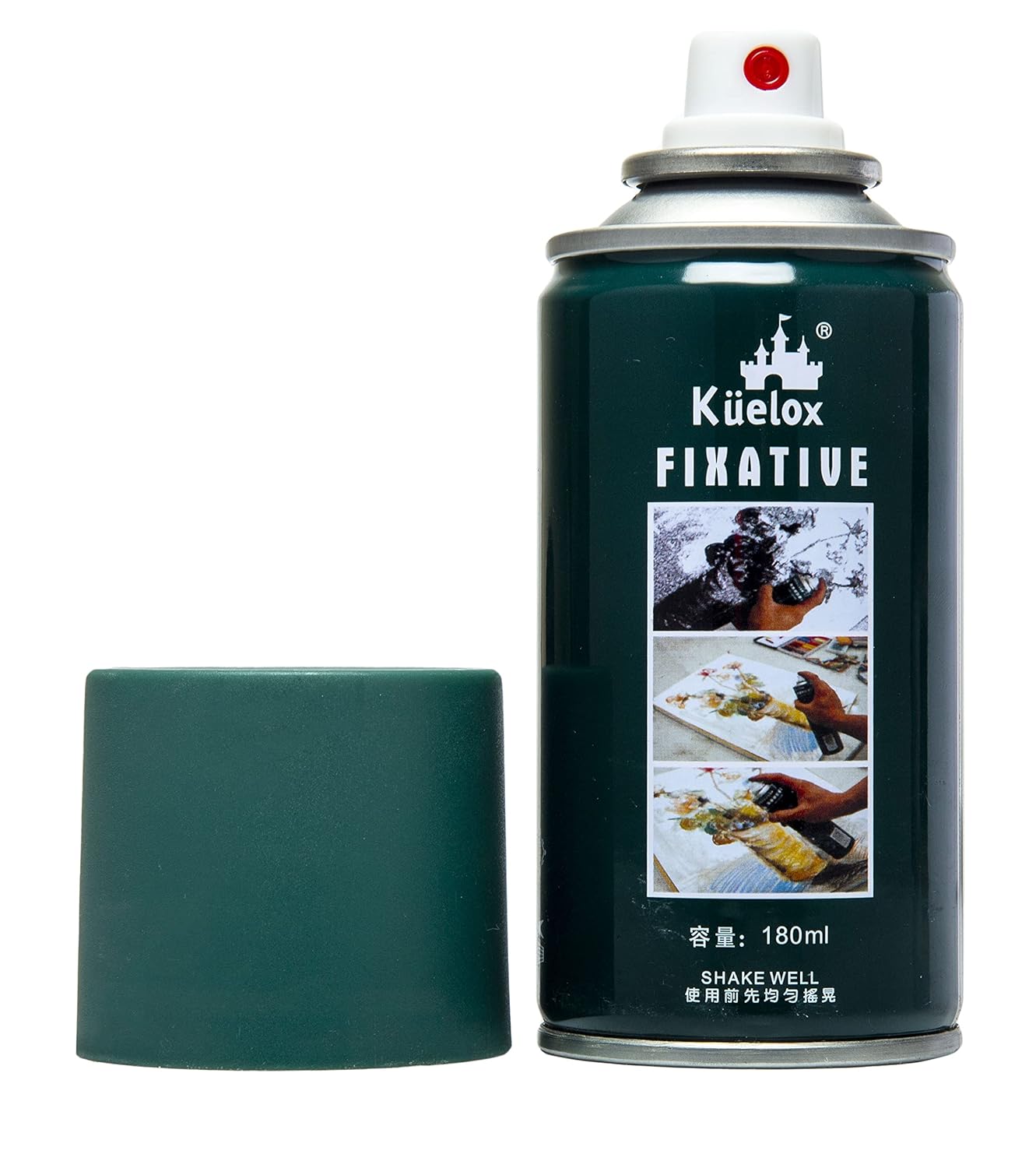180ml Kuelox Fixative Spray clear For Sketch/Gouache Spray, used on pencil, charcoal and pastel drawings.