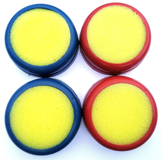Qatalitic 4 Pcs Quick Count Sponge Damper Pad, Currency Counter, Finger Wet Moistener, for Counting Papers and Documents (Random Colours)