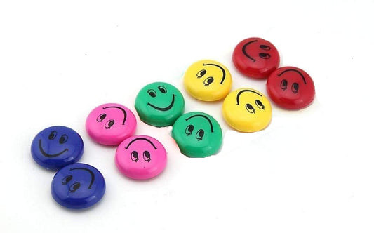 VeriXpress Round Cartoon Emoji Smile Smiley Face Fridge Magnets Refrigerator Magnetic Sticker Toys 3cm Diameter 10Pcs