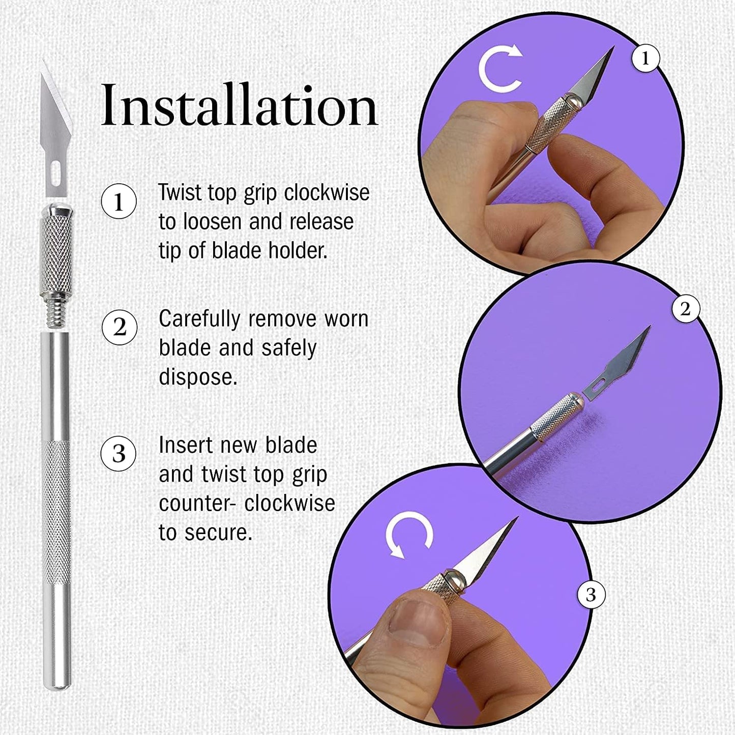 Qatalitic Detail Pen Cutter With 5 Interchangeable Blades For Carving and Paper Cutting