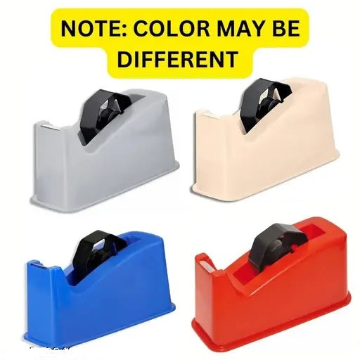 Qatalitic Heavy Weight and Anti-Skid 1 inch Cello Tape Dispenser for Home, Office, School Use (2 tapes absolutely free)
