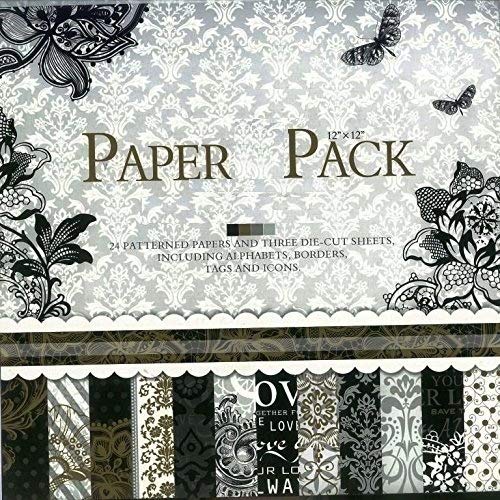 Qatalitic Pattern Design Printed Papers for Art & Craft (VS12018), Size: 12 X 12 Inch for Greeting Cardmaking & Project book making (24 Patterned Sheets + 3 Die Cut Sheets) Paper Designer Paper Pack