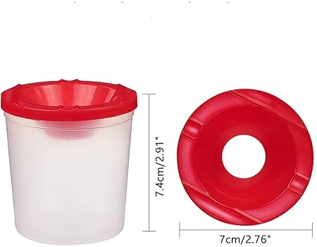 veriexpress  Colourful Non Spill Paint Pots & Lids (Set of 2) for Beginners to Professionals Art & Craft Tool