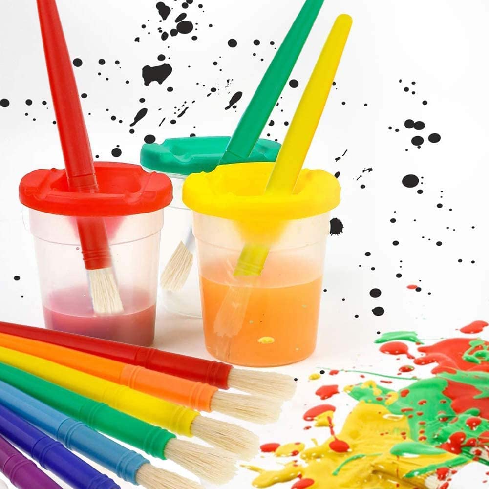 veriexpress  Colourful Non Spill Paint Pots & Lids (Set of 2) for Beginners to Professionals Art & Craft Tool