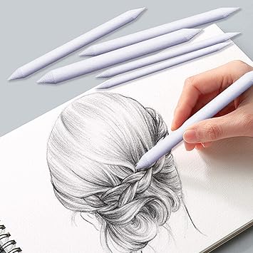Veriexprees 6 pcs. Blending Stumps, Tortillions Paper Art Blenders, Charcoal Sketch Drawing Tools for Students, Artists and Professionals