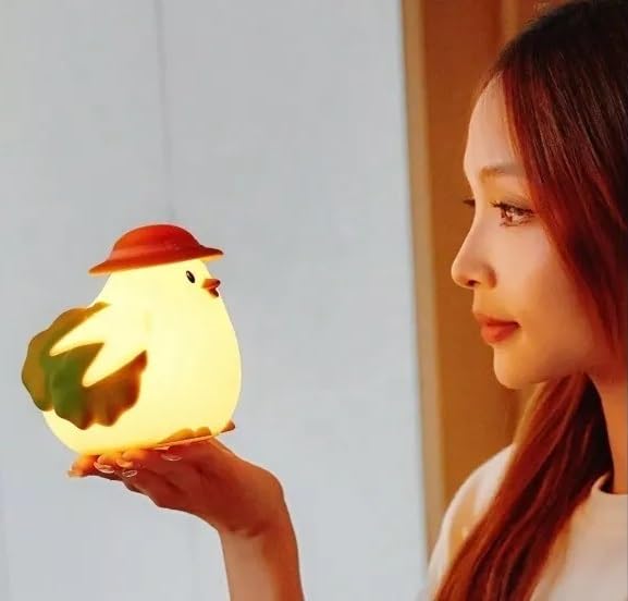 Veriexpress Chicken Rechargeable Silicone Night Lamp - Farm Animal Lamp, Kids Night Light, Nursery Decor, Birthday Gift, Silicone LED Light