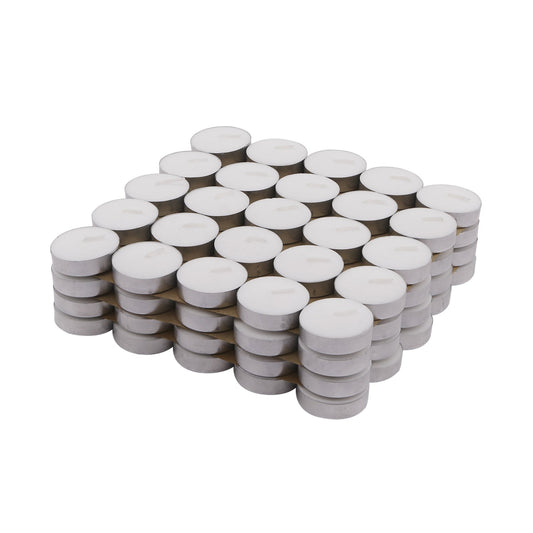 Verixpress Solimo Wax Tealight Candles (Set of 100, Unscented)