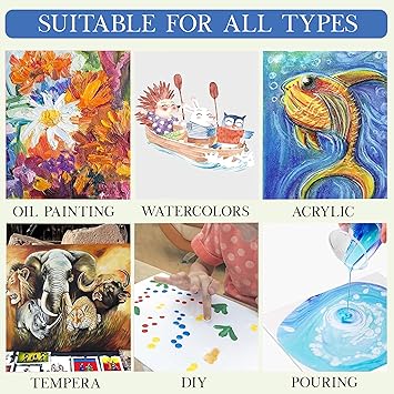 veriexpress Canvas Panel for Painting 12 X 12inch with 3mm Super Thick MDF Board - 2pcs | 100% Cotton Canvas Double Primed with Acid Free Acrylic Gesso | for Acrylic, Oil, Watercolor Painting