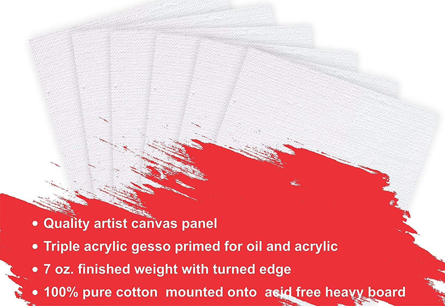 Qatalitic Canvas 10 X 12 Canvas Board Cotton Medium Grain Board Canvas (Set of 3) (White)