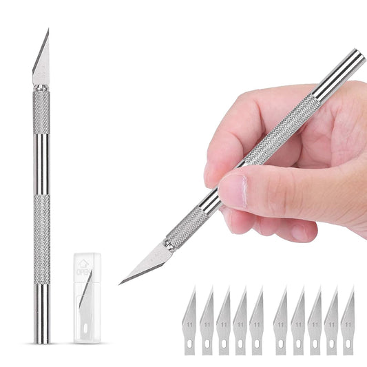 Veriexpress Detail Pen Cutter With 10 Interchangeable Blades For Carving and Paper Cutting