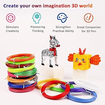 Veriexprees- 3D Pen Filament - 5meter Each - 3D Pen Refill - 3D Printing Filament PLA Material for 3D Drawing and Printing - 3D Pen Wire