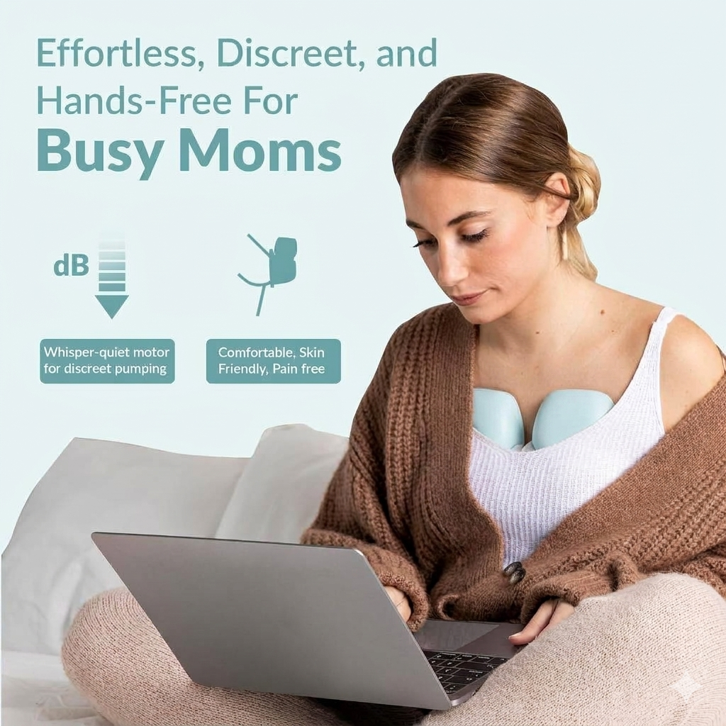 Wearable Electric Breast Pump for Feeding Mothers, India’s Most Slimmest Hands-Free Breast Pump, Portable, Light weight,BPA-Free and Skin friendly