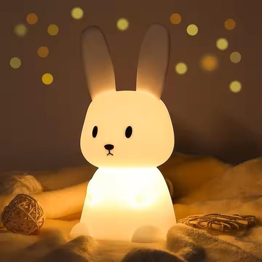 Veriexpress Big Bunny Rechargeable Silicone Night Lamp - LED Bunny Night Lamp, Kids Night Light, Nursery Decor, Birthday Gift, Silicone LED Light