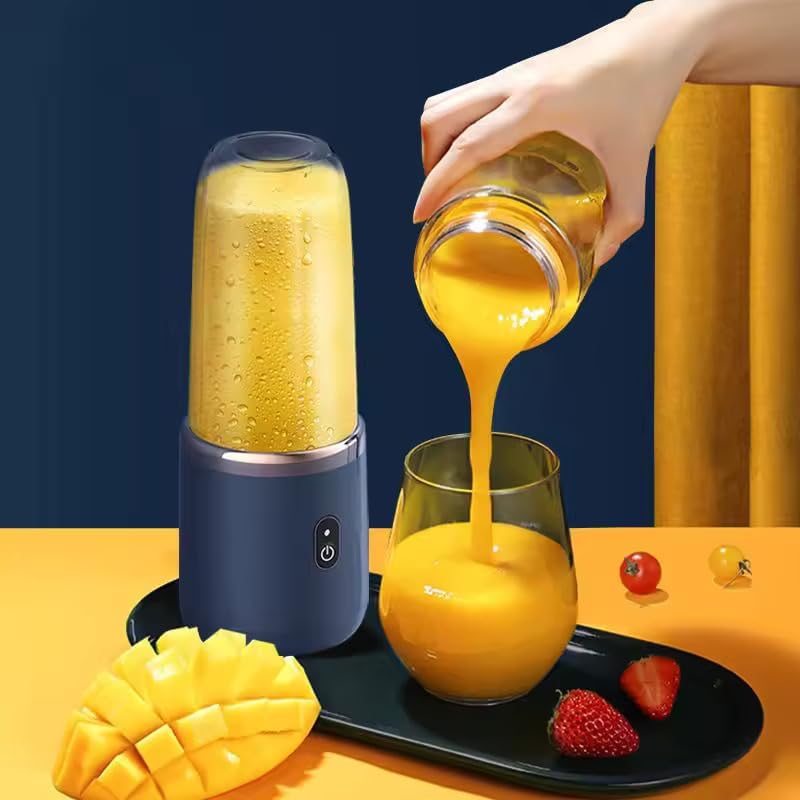 Veriexpress Portable Blender Electric Juicers Fruit Mixers USB Rechargeable Smoothie Mini Personal Juicer 6 Blades 3Gears With 1500 Mah Rechargeable Battery-Smoothie Blender