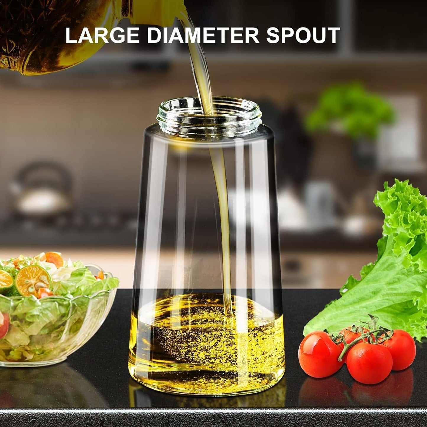 VeriXpress 500ml 2 in 1 Oil Spray Bottle and Oil Dispenser Bottle for Kitchen, Glass Oil Bottle with Nozzle, for Air Fryer, Roasting and Frying, Oil and Vinegar, Pourer and Sprayer Bottle (Multicolor)