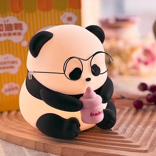 Veriexpress  Baby Panda Rechargeable Silicone Night Lamp - Cute Panda Lamp, Kids Night Light, Nursery Decor, Birthday Gift, Silicone LED Light